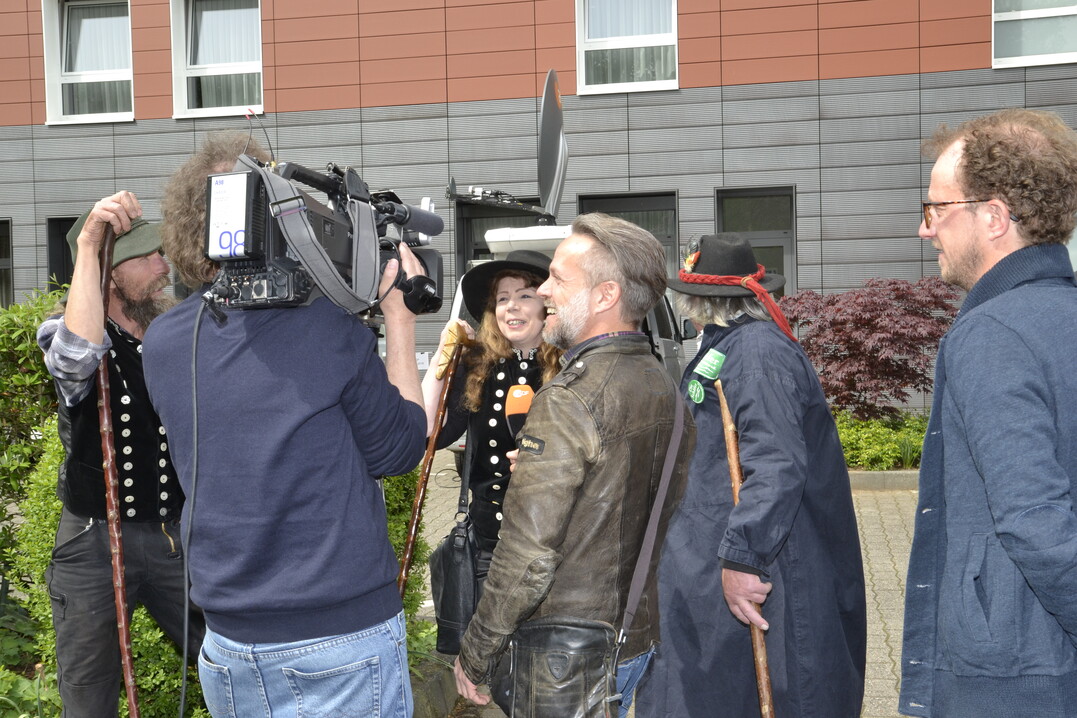 AMK in Mnster, 27.4.2018: Die Vorsitzendes des NRW-Schafzuchtverbandes, Ortrun Humpert, im ZDF-Interview.