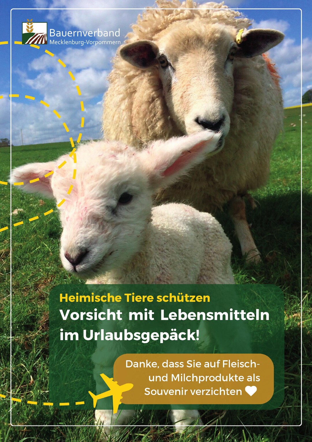 Auch der Bauernverband Mecklenburg-Vorpommern stellt Schilder zur Verfgung.
