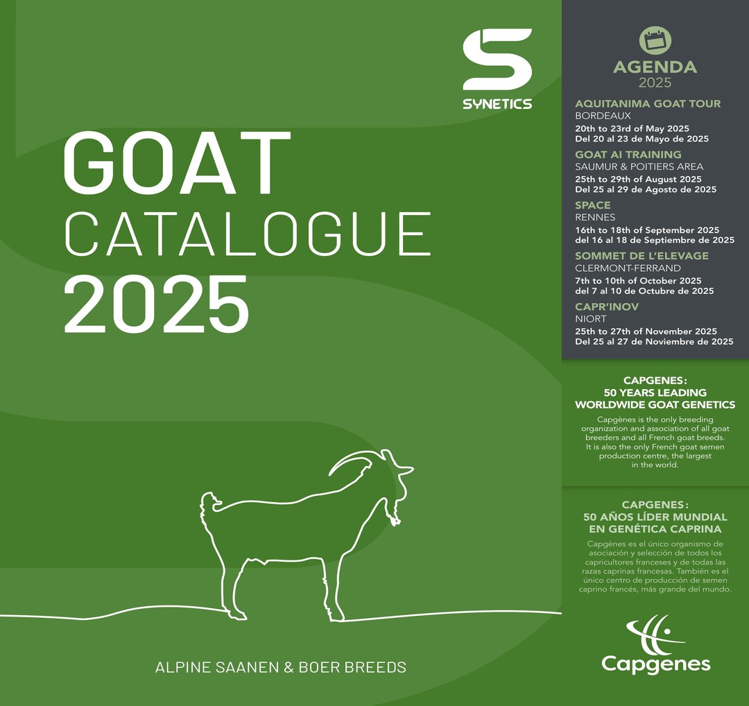 Titelbild des Synetics Export Goat Genetics Catalogue 2025