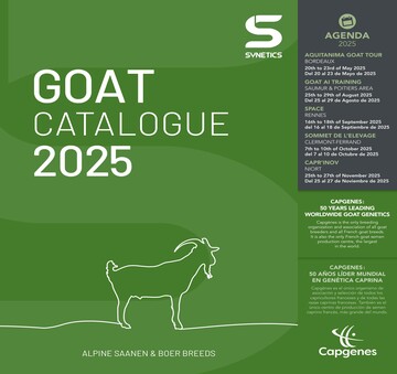 Titelbild des Synetics Export Goat Genetics Catalogue 2025
