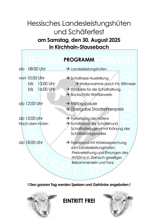 Programm des Schferfestes 2025