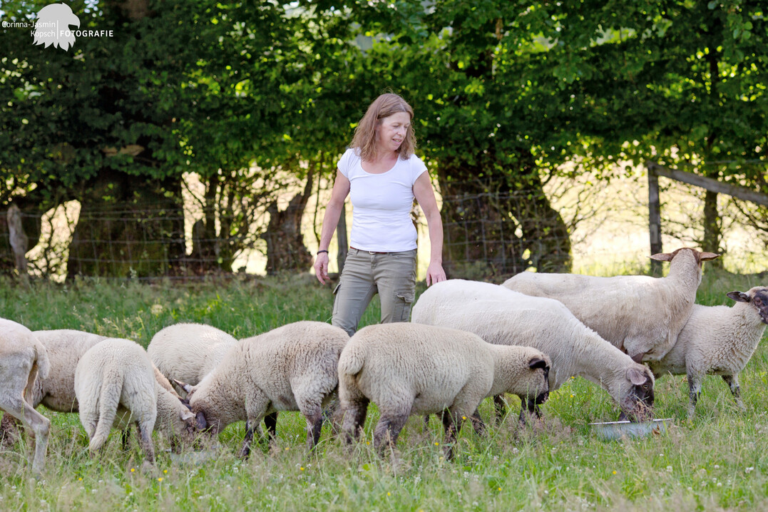 Christine Erkens besch�ftigt sich seit Jahrzehnten mit dem Thema Naturheilkunde � auch bei ihren eigenen Schafen.