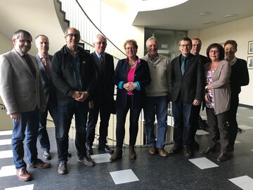Gesprch der Schafzchter im Landwirtschaftsministerium (v.l.): Axel Munzel, Mathias Brockob, Carl Wilhelm Kuhlmann, Dr. Helmut Wilke, Ministerin Barbara Otte-Kinast, Heiko Schmidt, Klaus Gerdes, Jochen Rehse, Dr. Johanne Wamuth und Dr. Dorit Stehr.