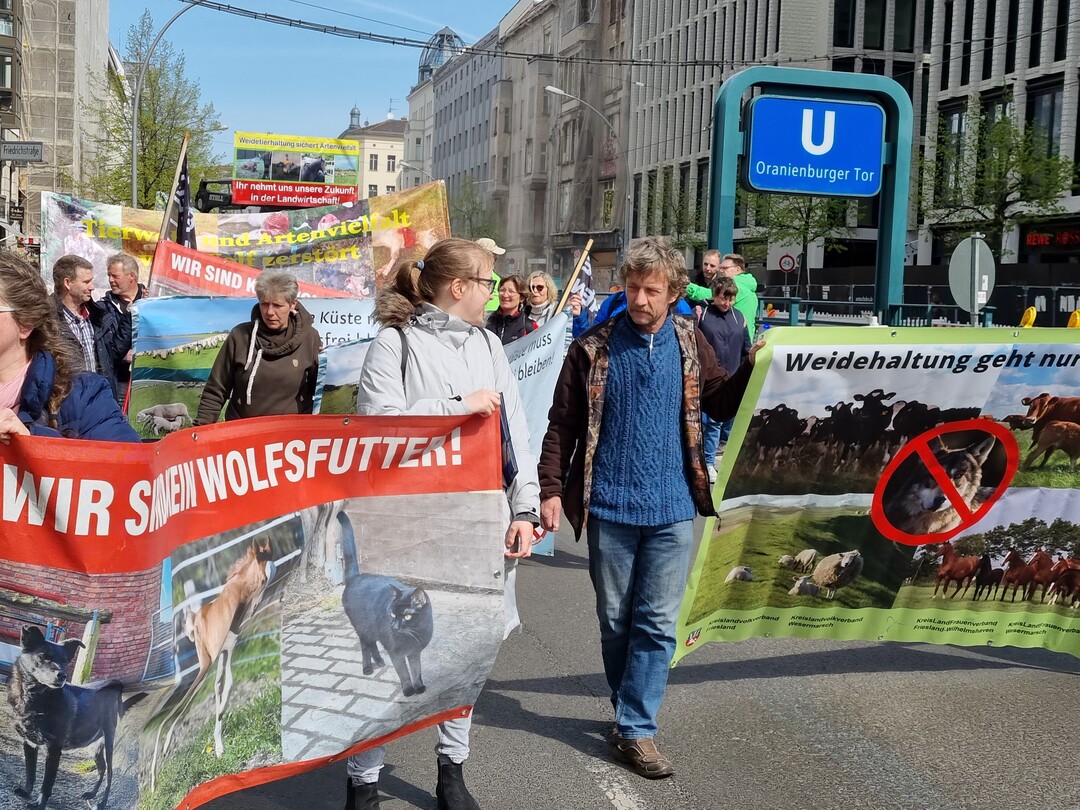 Demonstration der Weidetierhalter in Berlin.