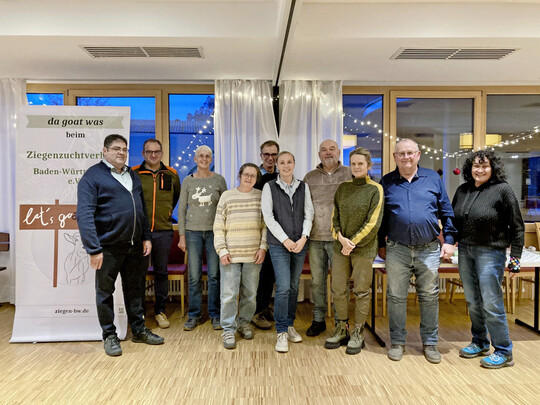 Vorstand und Beirat des Ziegenzuchtverbandes Baden-W�rttemberg (v.l.): Andreas Fuchs (Gesch�ftsstellenleitung), Benjamin Kraus, Melanie Schweikart, Dr. Johanna Sachs, Joachim Kamann, Prof. Dr. Maren Bernau, Manfred Oehmig, Claudia Gallatz, Georg Welker und Eike Ebert.