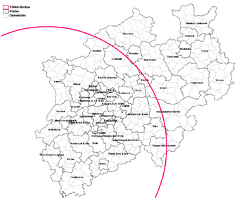 BTV-8-Zone in Nordrhein-Westfalen.