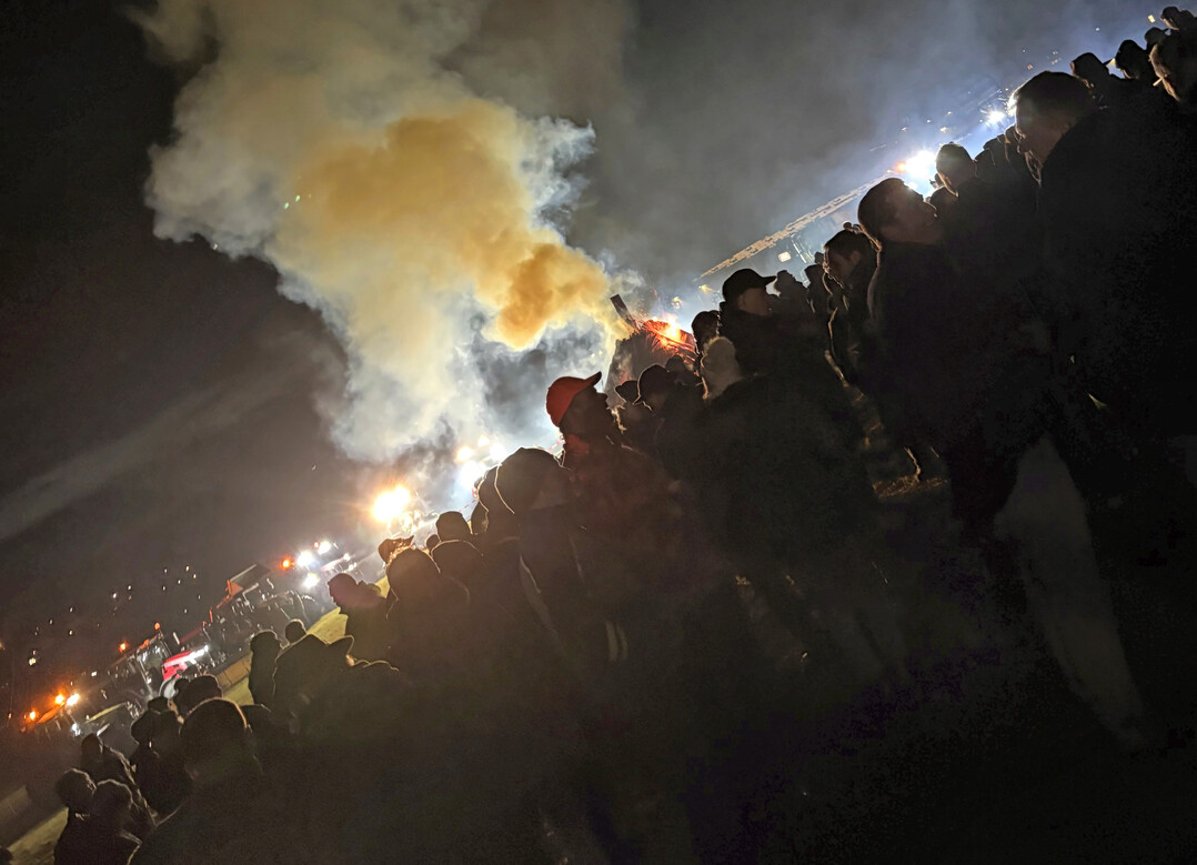 Mahnfeuer in Rehe (Westerwald) am 23. Januar 2026.