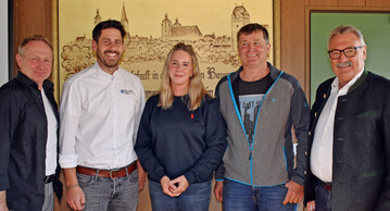 Die BHG-Spitze (v.r.): Josef Kinzelmann, Richard Kiemer, Dr. Susanne Gans, Martin Winkelmair und Johann Trinkl.