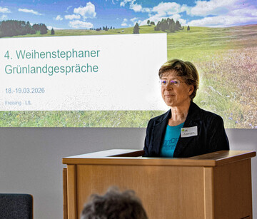 LfL-Vizepr�sidentin Dr. Annette Freibauer bei der Er�ffnung der 4. Weihenstephaner Gr�nlandgespr�che.