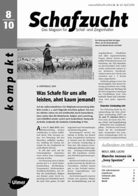 Cover Schafzucht 08/2010