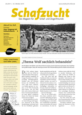 Cover Schafzucht 20/2014