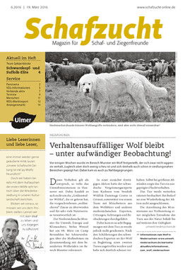 Cover Schafzucht 06/2016