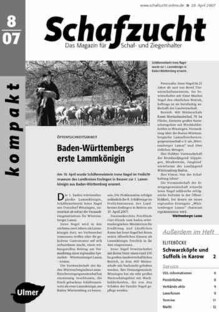 Cover Schafzucht 08/2007