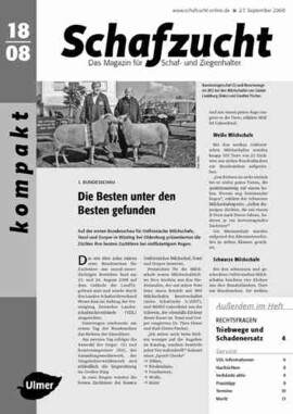 Cover Schafzucht 18/2008