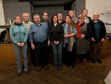 Die neuen Vorstandsmitglieder (v.l.): Claudia Schepp, Reinhard Linsmann, Heiner Junge, Alexander Tillmann, Iris Beeck, Karl Wey, Ortrun Humpert, Bernd Hibbeln, Petra Hilger, Daniel Luis und Karla Ebert. Auf dem Bild fehlt Benedikt Htteman.