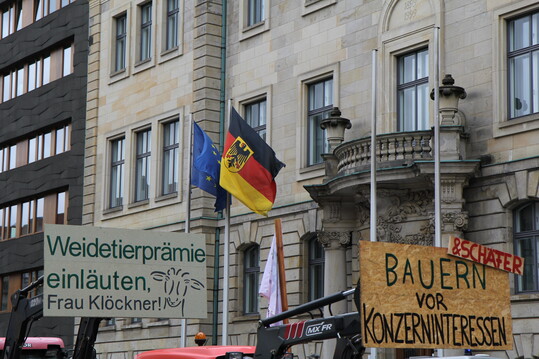 Sch�fer demostrieren 2018 vor dem Landwirtschaftsministerium in Berlin.