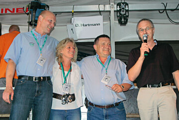 Organisatoren und Moderatoren der Schurmeisterschaft (v. li.): Michael
Gertenbach, Anette Wohlfarth, Fred Wachsmuth und Berthold Majerus.